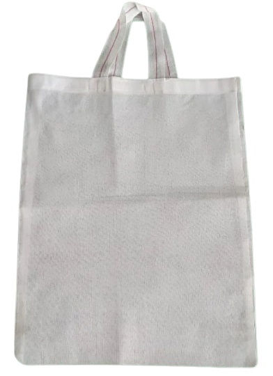 Thumbnail: Adaamya® -37 X 34 Cm Reusable Polycotton Carry Bag (White) for Stores, Home