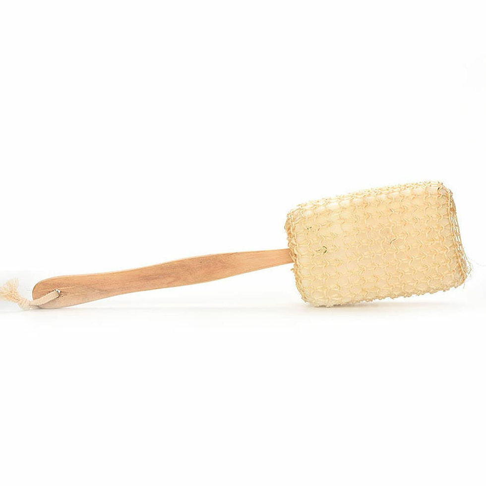 Thumbnail: Adaamya® Natural Exfoliating Loofah luffa loofa Bath Brush On a Stick