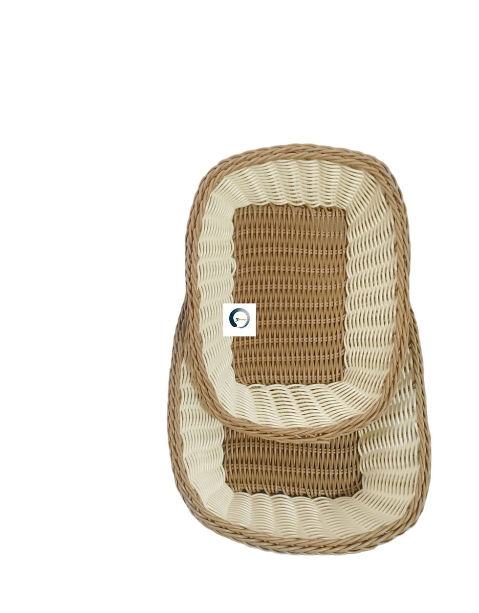 Thumbnail: Adaamya® - Rectangle Shape - Handwoven Round Wire Basket