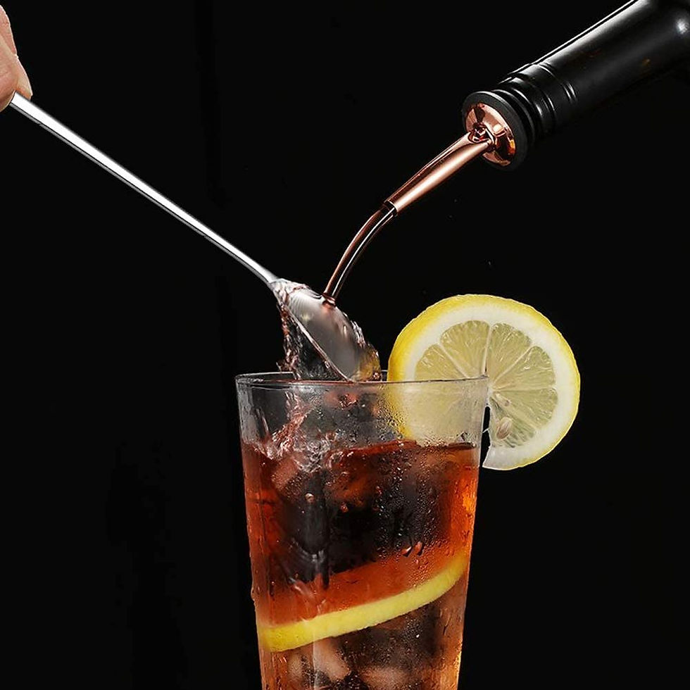 Thumbnail: Adaamya® - Stainless Steel 21 cm Long Spoon for Soda Juice Ice Cream Stirrer