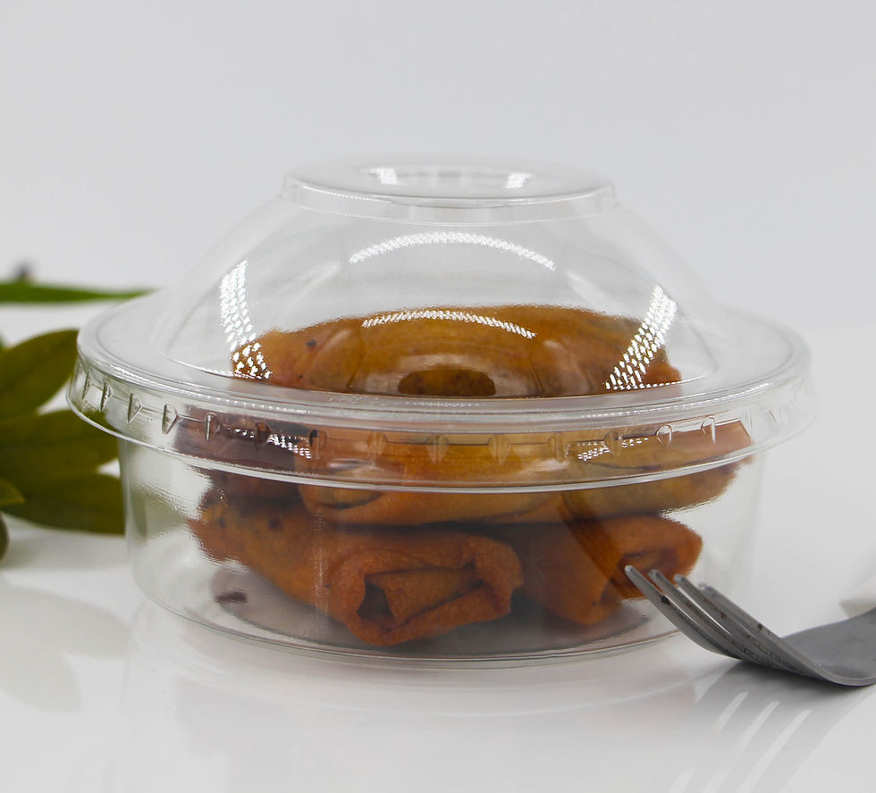 Thumbnail: Adaamya® -Hinged PET ( Transparent Plastic ) Round Reusable Container for Sugar
