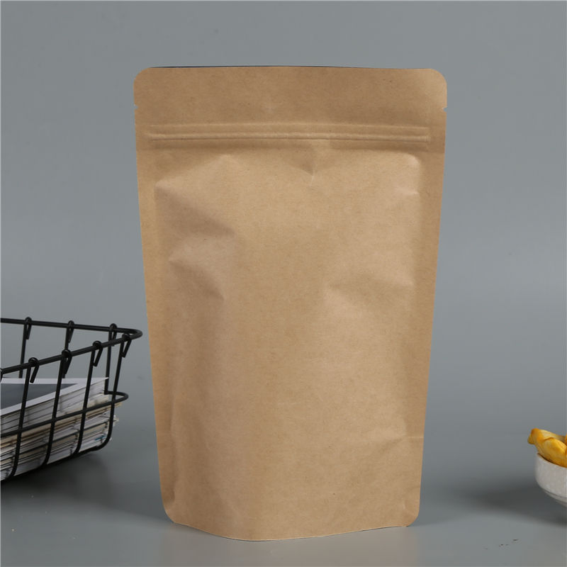 Thumbnail: Adaamya® -Brown Color - Reusable Zip Lock Brown Kraft paper Stand Up Pouch Bags