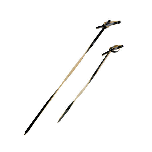 Thumbnail: Adaamya® Bamboo Knot Picks, 6" Cocktail Skewers (Brown) for parties & events