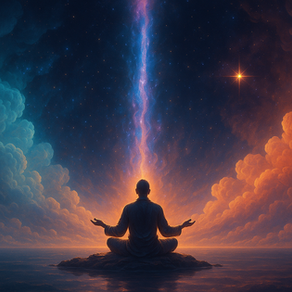 A person experiencing connection with the universe