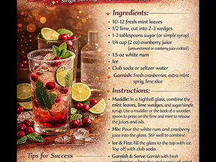 "Tipsy Tuesday" Episode: Cranberry Mojito 