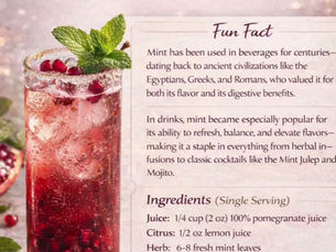 Cocktails with Crystalj Presents: Fun Fact Friday: Sparkling Pomegranate Mint Mocktail