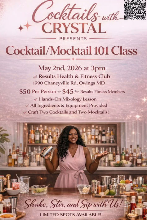 Join us at Cocktails with Crystal presents: Cocktail & Mocktail 101 Class