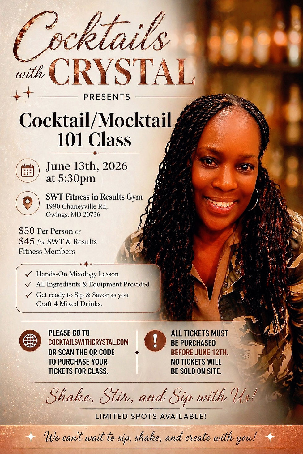 CWC Cocktail/Mocktail 101 Class