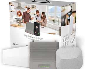 Multi room cell phone booster for home or cabin