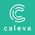 Caleva logo with teel background