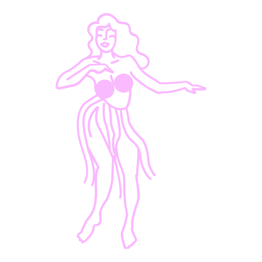 gif of a hula girl shaking her hips 