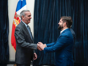 Presidente Abinader ofrece saludo protocolar a su homólogo de Chile Gabriel Boric