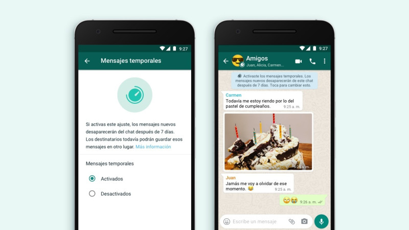 WhatsApp trabaja en que mensajes temporales se autoeliminan tras leerlos