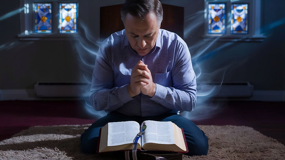 Man reading Bible