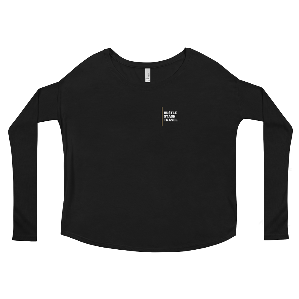 Hustle. Cash. Travel Ladies' Long Sleeve Tee