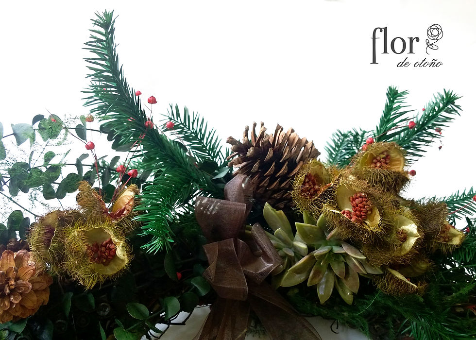 Miniatura: Corona Navideña de perlilla