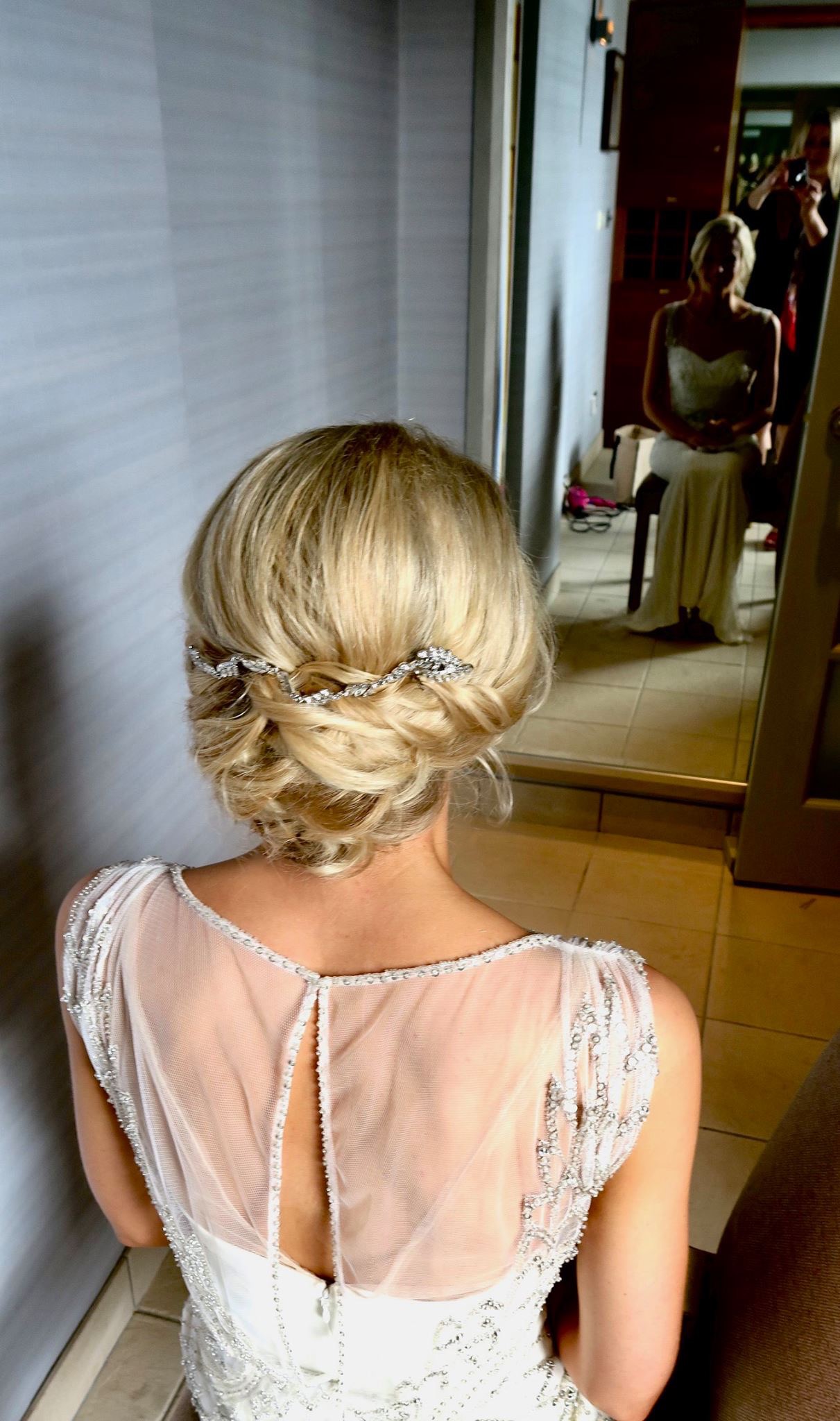 low soft bun Wedding Hair & Makeup
