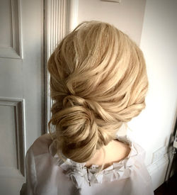 soft textured bridal updo