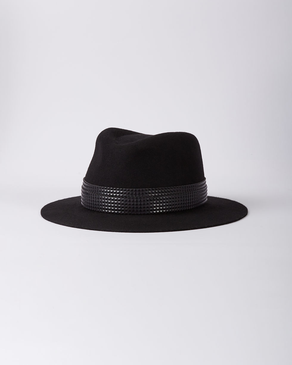 Thumbnail: Felt Hat MONTBLANC Junior black with black crystal band