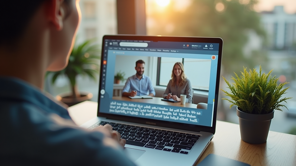 Eye-level view of a website showcasing personalized customer experiences via automation