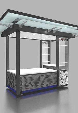 a mock up of a kiosk