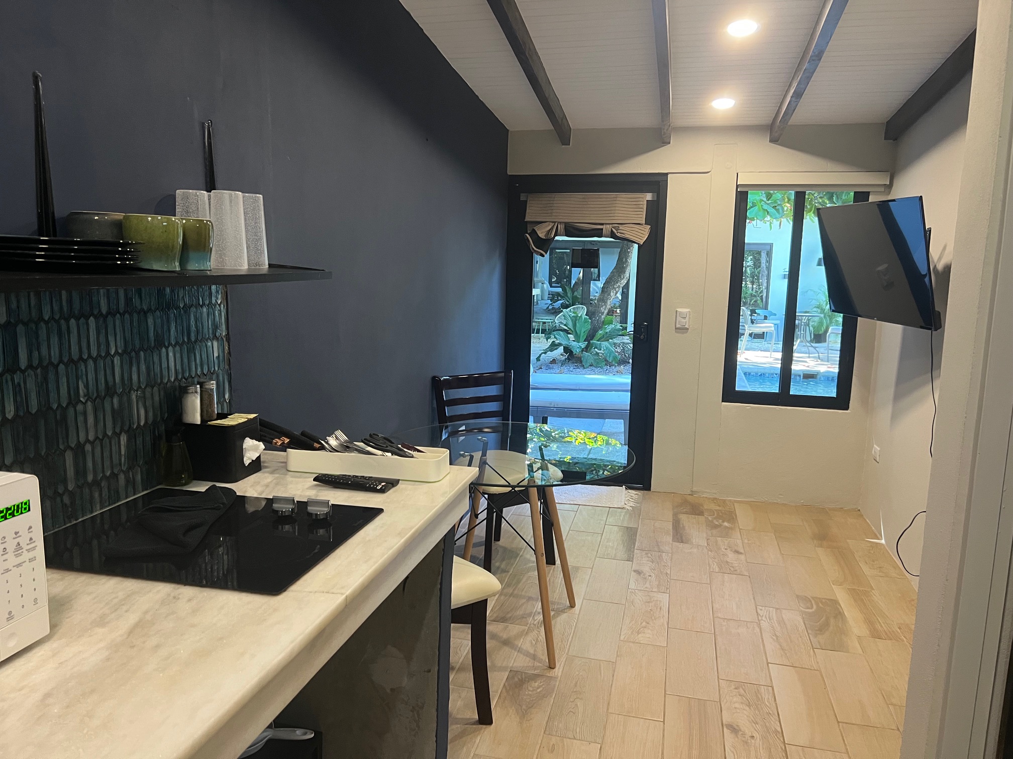Open-plan kitchen