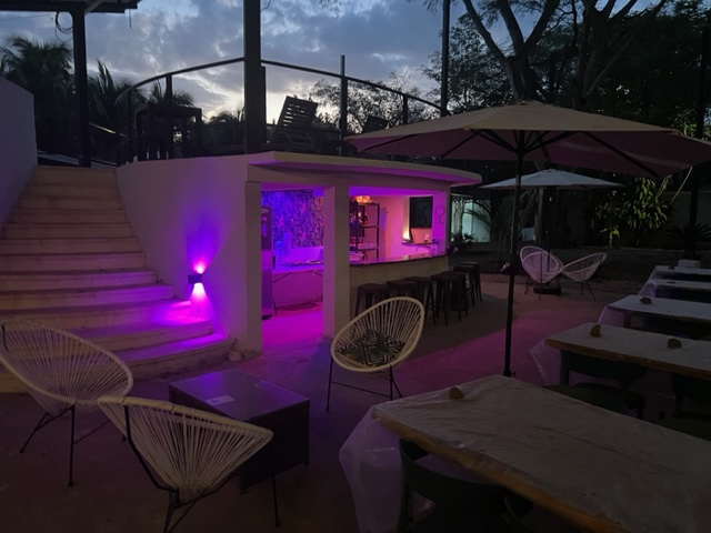 MANGO outdoor spaces at night