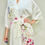 Thumbnail: Kimono Robe, Dressing Gown, White & Pink