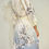 Thumbnail: Kimono Robe, Dressing Gown, Ivory & Blue