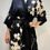 Thumbnail: Kimono Robe, Dressing Gown, Black Magnolia