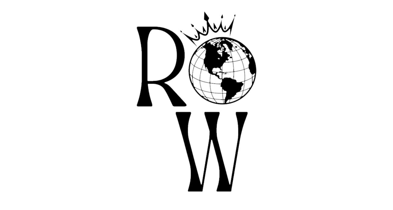 Radiance World Pageants official logo featuring a crown and globe, a community empowerment partner of Lachandra B. Baker.