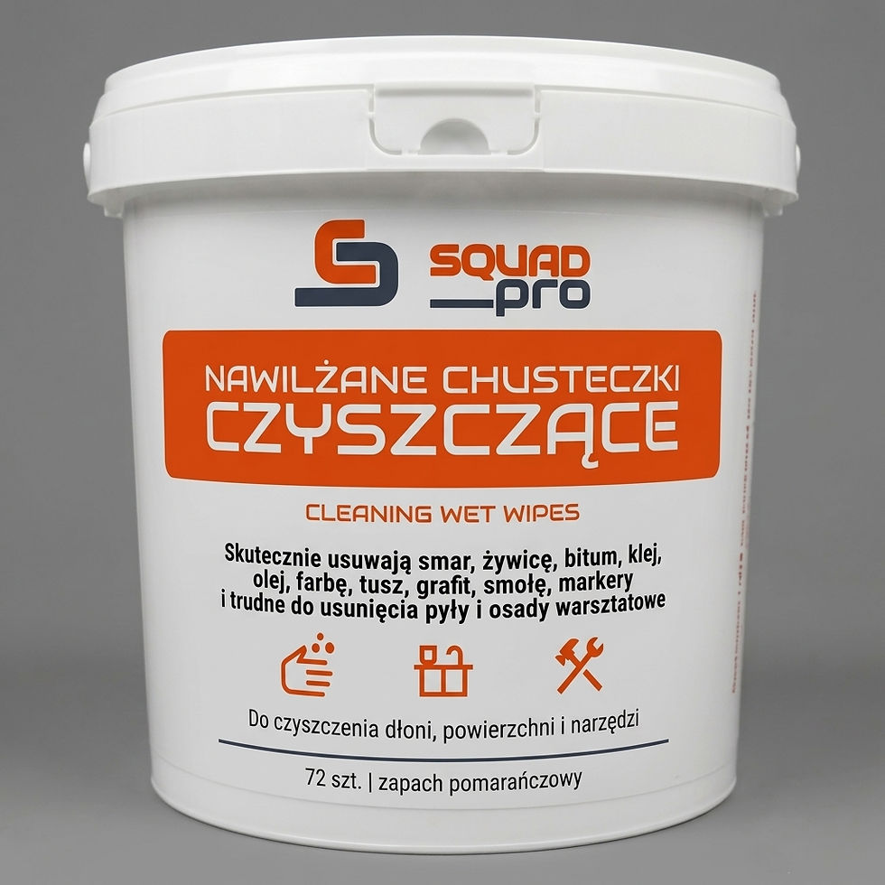 Chusteczki nawilżane czyszczące 72szt. - SQUAD PRO, pomarańczowe. Profesjonalne chusteczki czyszczące do zadań specjalnych.