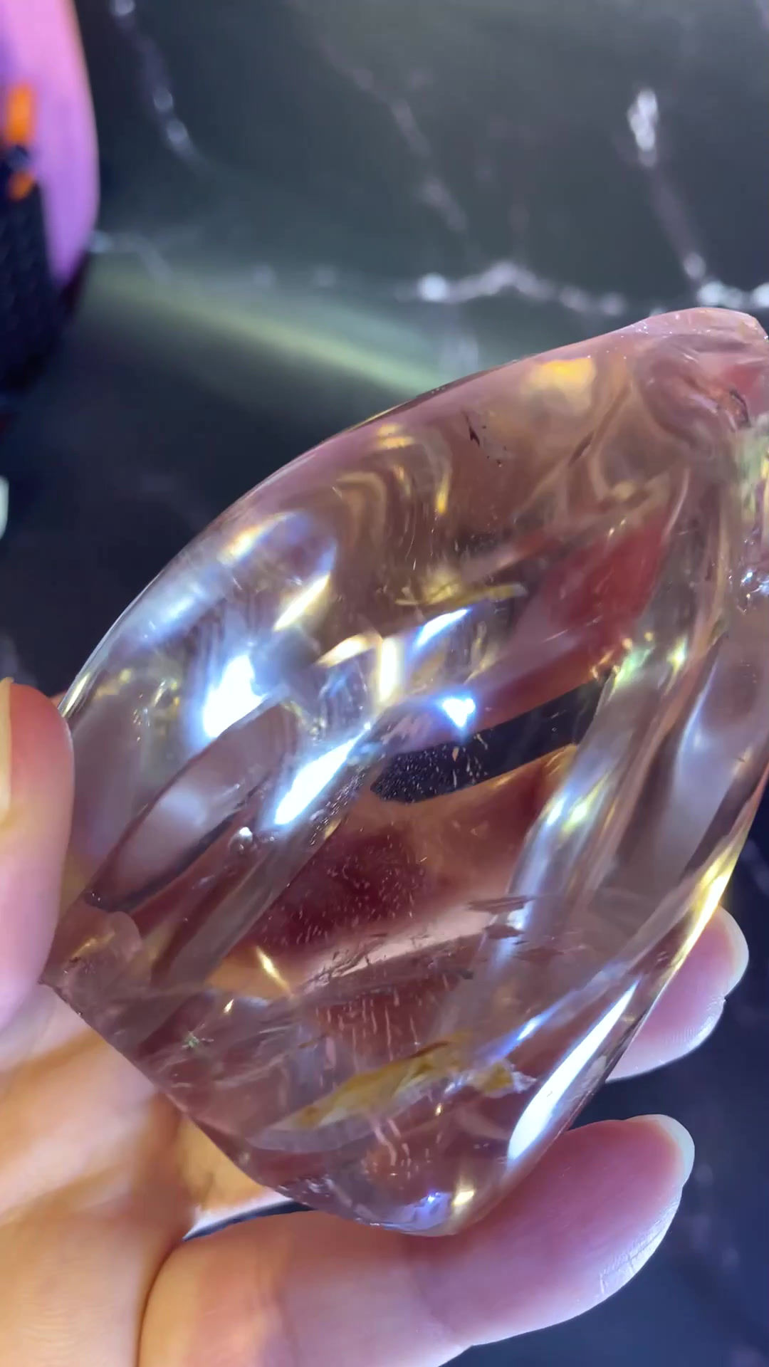 ファイヤーフレーム型スモーキークォーツ鉄分入り