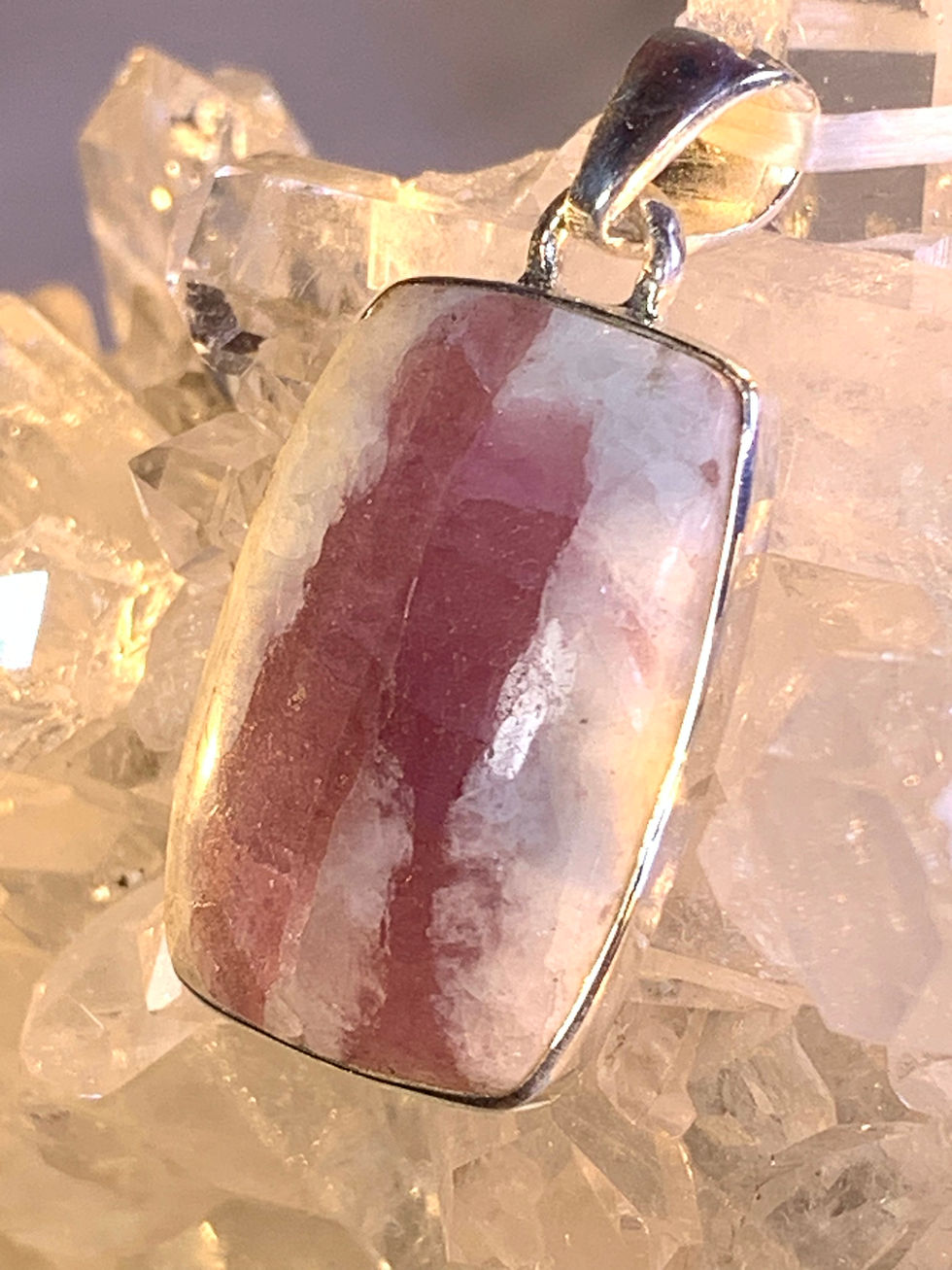 サムネイル： ピンクトルマリンインクォーツペンダント　ストーン直径2.3㎝