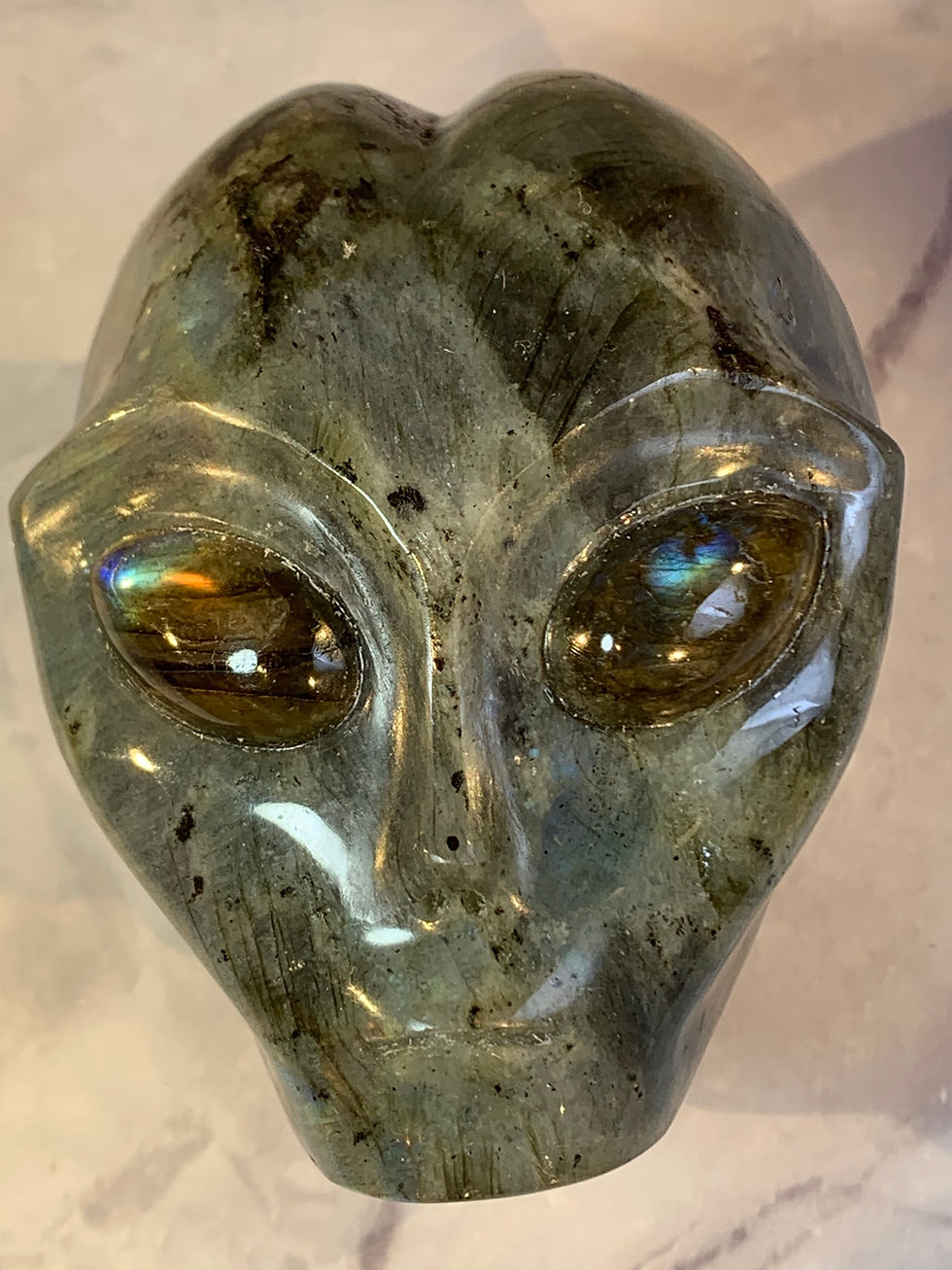 サムネイル： ラブラドライトエイリアンスカル