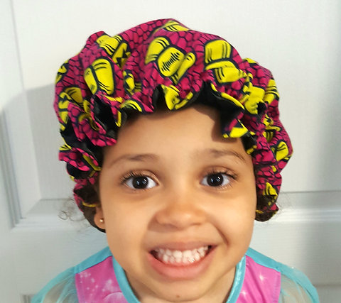 Satin Bonnet The Everest Kids African Print Ayobe Boutique