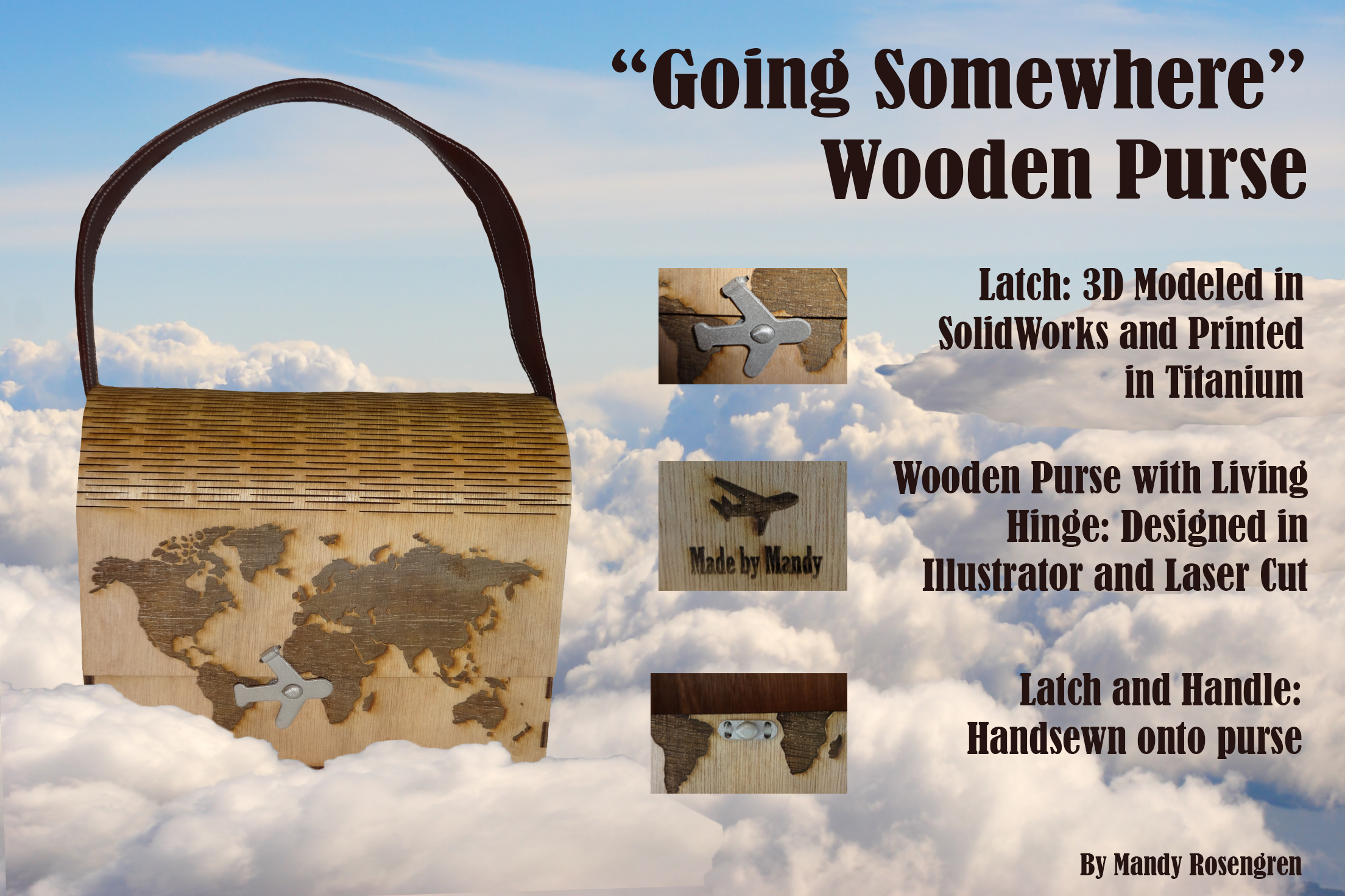 Living Hinge Wooden Purse