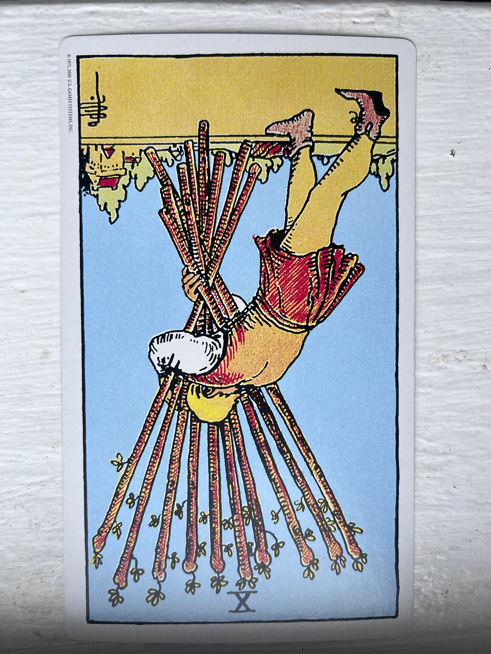 10 of Wands upright