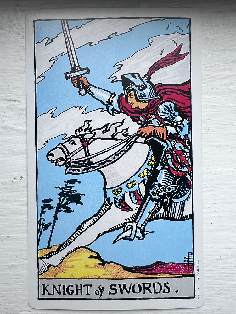 Knight of Swords tarot card upright meaning