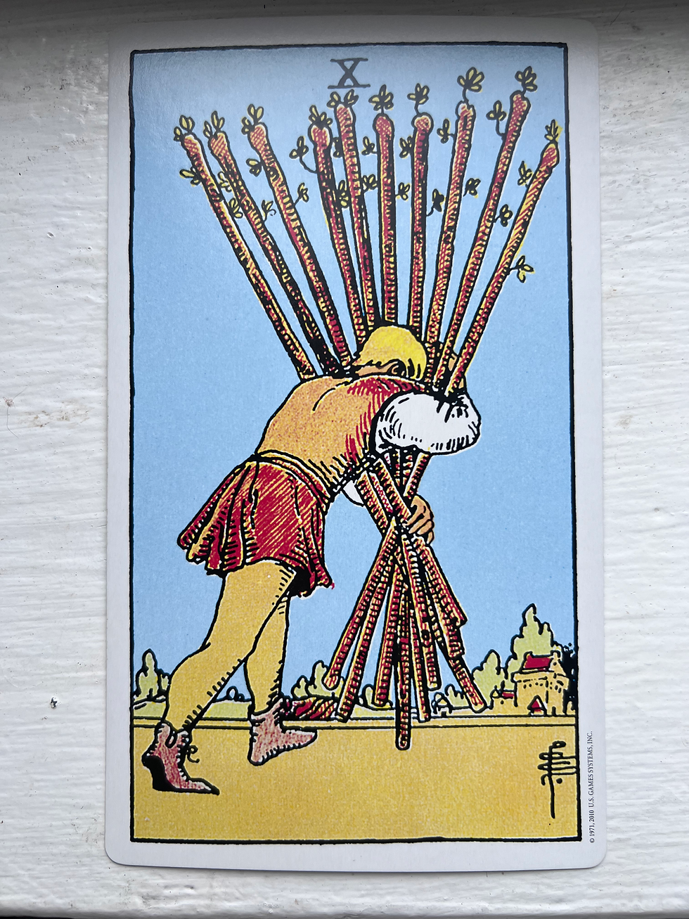 10 of Wands upright