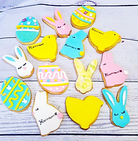 Bunnies, chicks & easter egg biscuit