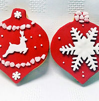 Christmas bauble biscuits