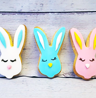Pastel bunny biscuits