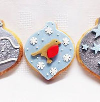 Christmas bauble biscuits