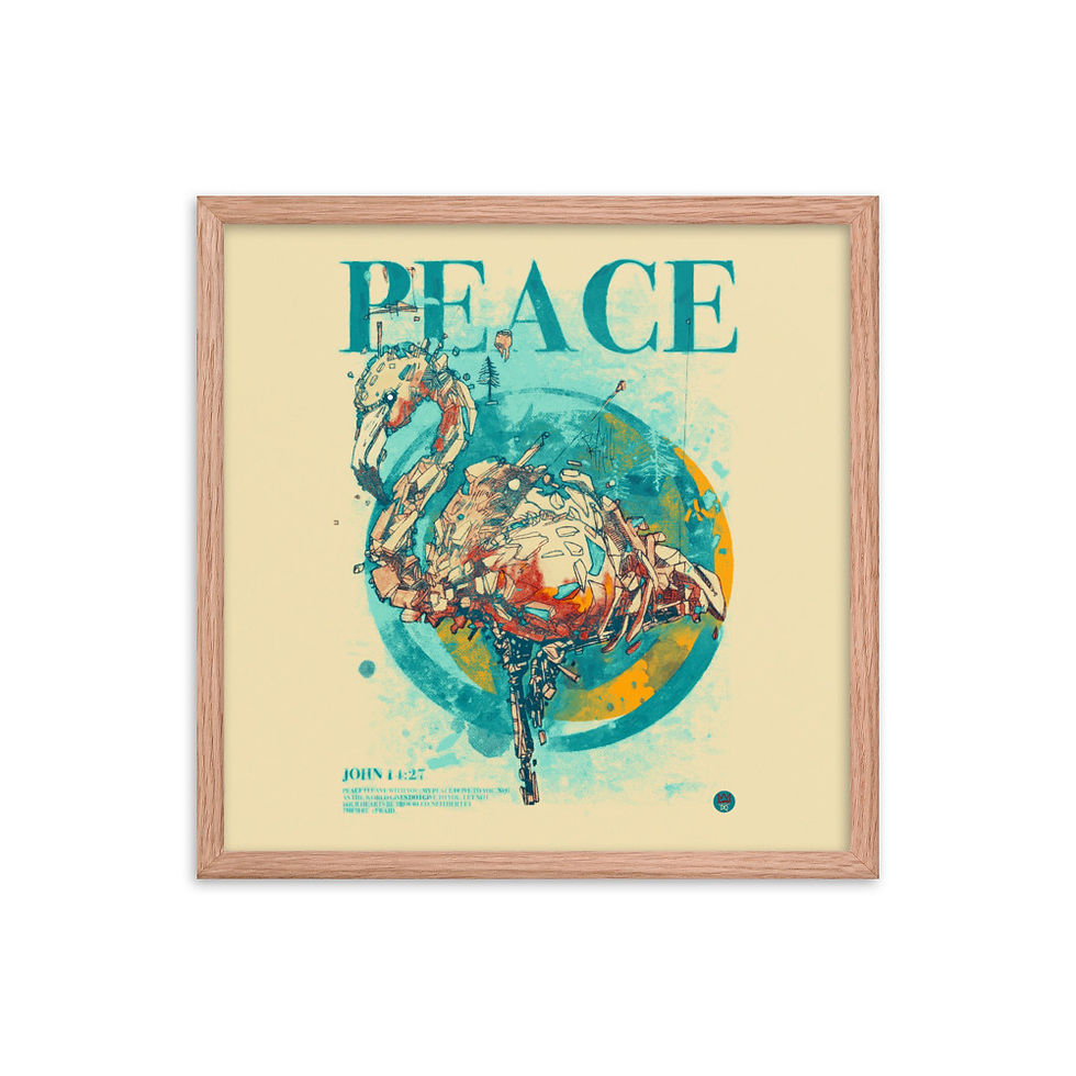 Thumbnail: Peace Flaming Clr1 / Framed poster
