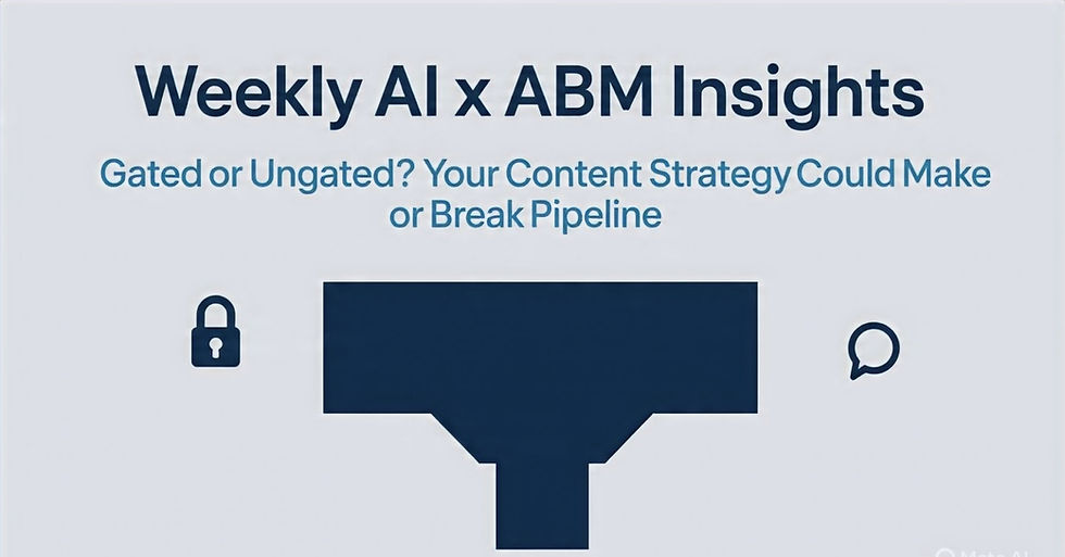 Weekly AI x ABM Insights – Gated or Ungated? Your Content Strategy Could Make or Break Pipeline