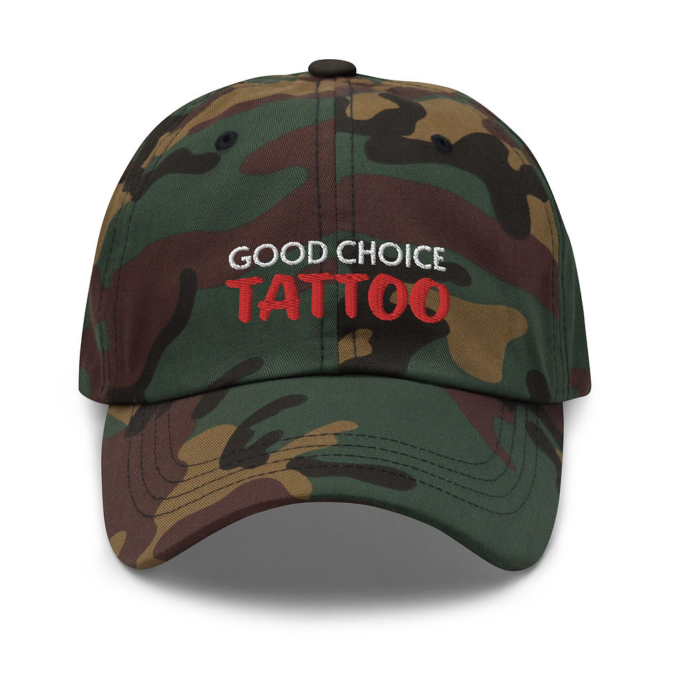 Thumbnail: Good Choice Tattoo dad hat