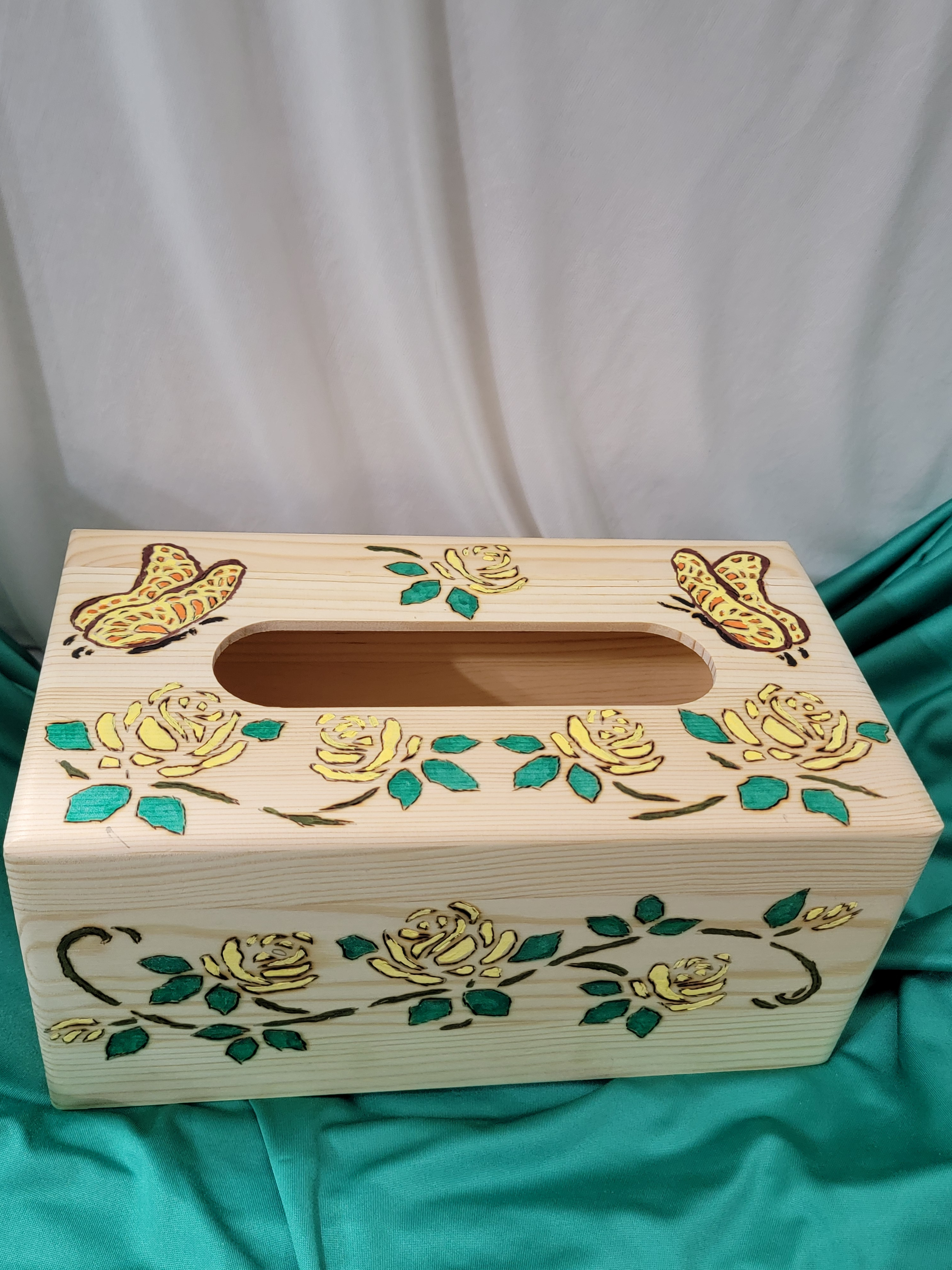 Yellow Rose Tissue Box