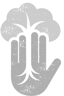 Reduce Stress Now - hand logo grey faded