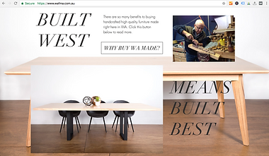 WAFMA website screen shot, website design work done by Smith Social